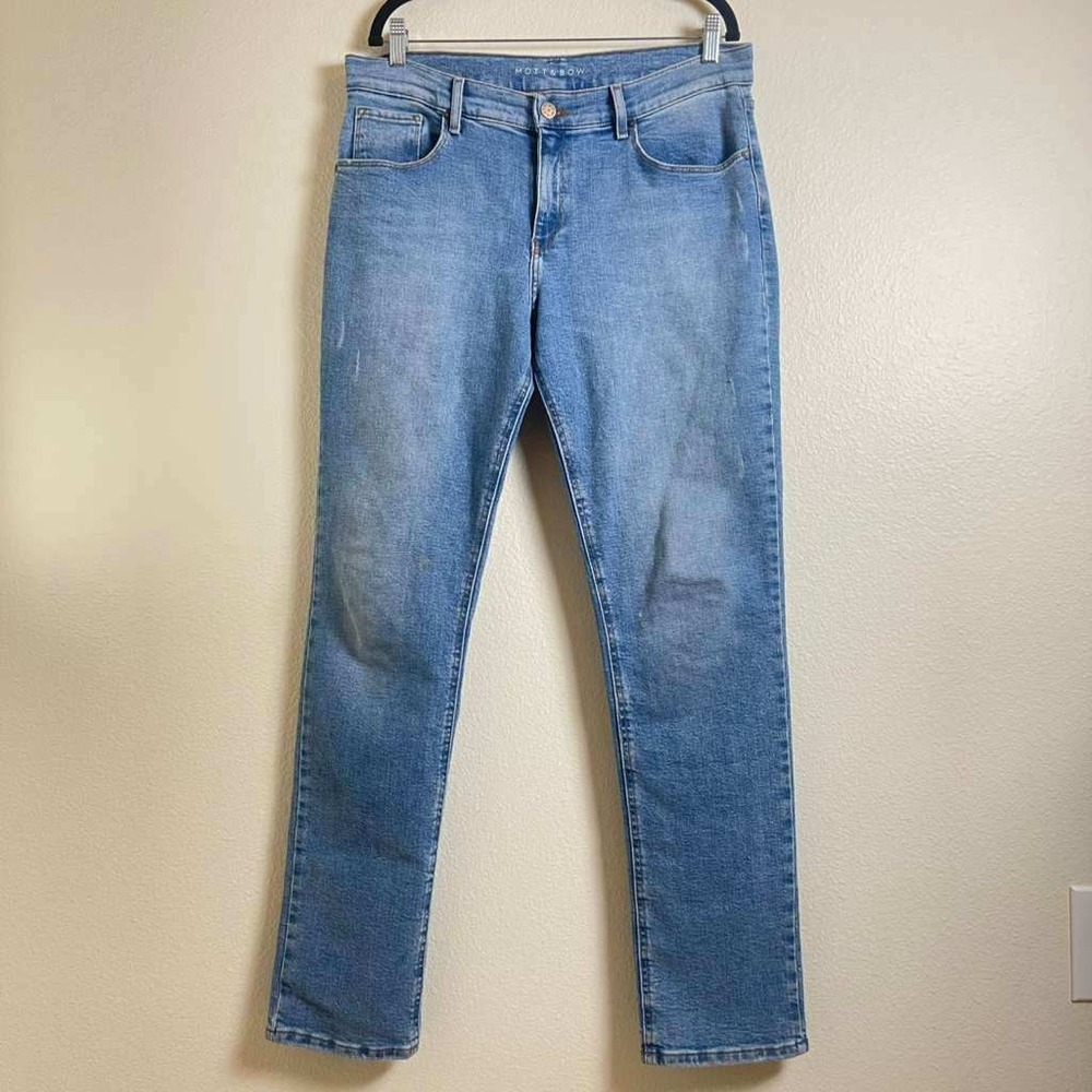 Mott & Bow Boyfriend Jeans Light Blue Wash‎ Organic Cotton Stretch Size W31 L32